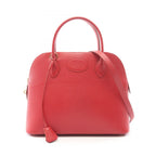 Hermes Handbag Bolide 31 Rouge Vif 2-Way Vif Leather