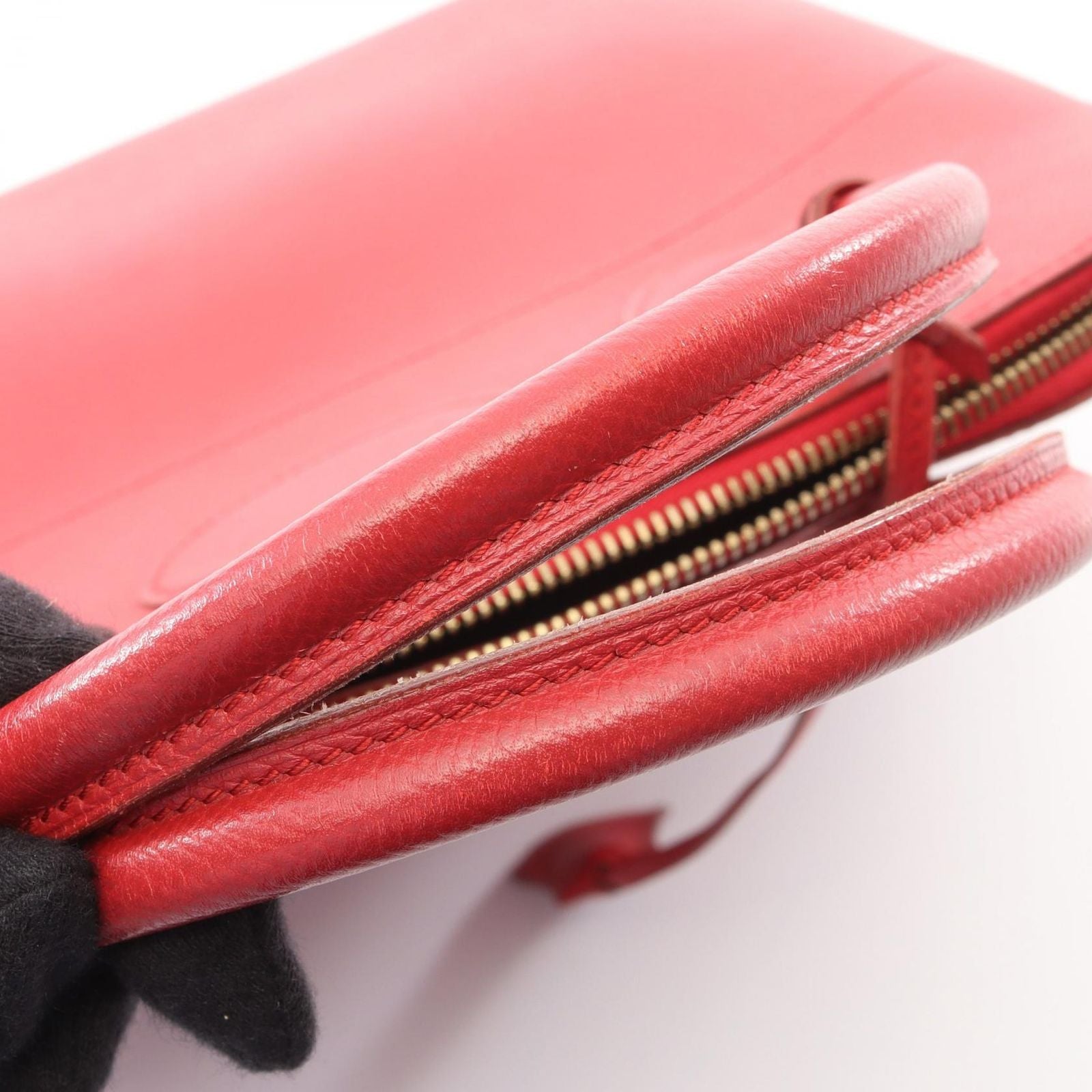 Hermes Handbag Bolide 31 Rouge Vif 2-Way Vif Leather — view 7