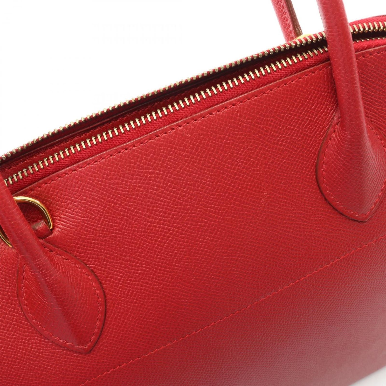 Hermes Handbag Bolide 31 Rouge Vif 2-Way Vif Leather — view 8