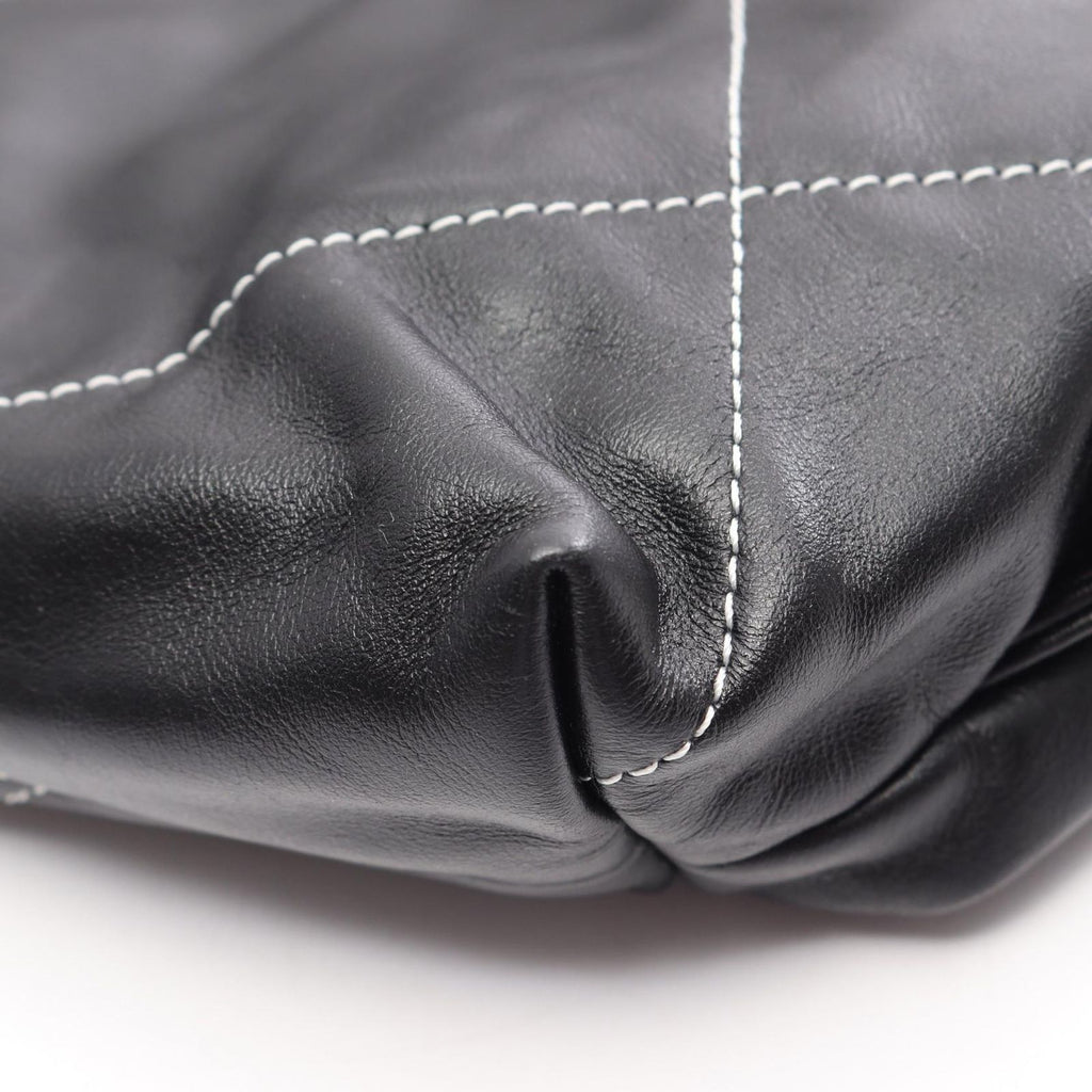 Chanel Backpack 22 Large Black Leather 22 Quilted Chain — view 6
