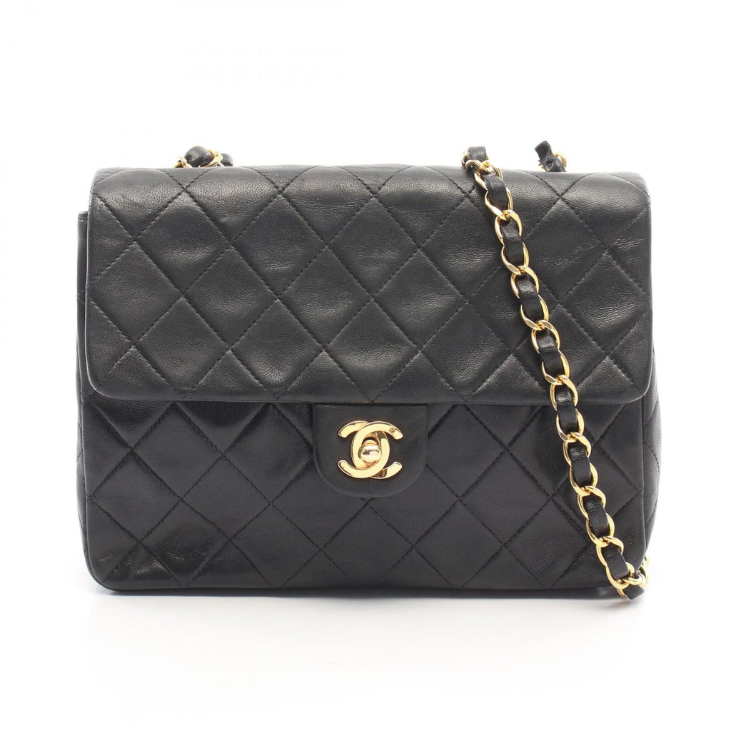 Chanel Shoulder Bag Mini Quilted 20 Black Lambskin Mini Chain