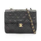 Chanel Shoulder Bag Mini Quilted 20 Black Lambskin Mini Chain