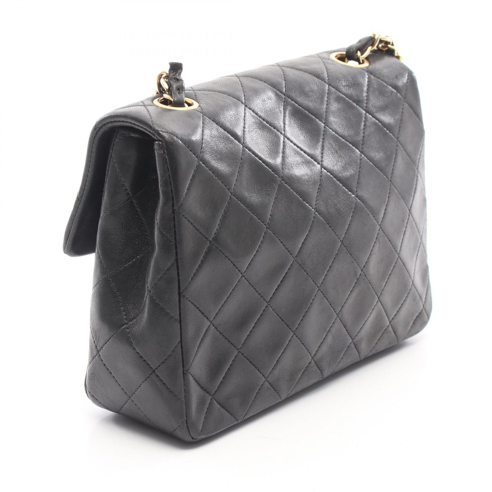 Chanel Shoulder Bag Mini Quilted 20 Black Lambskin Mini Chain — view 2
