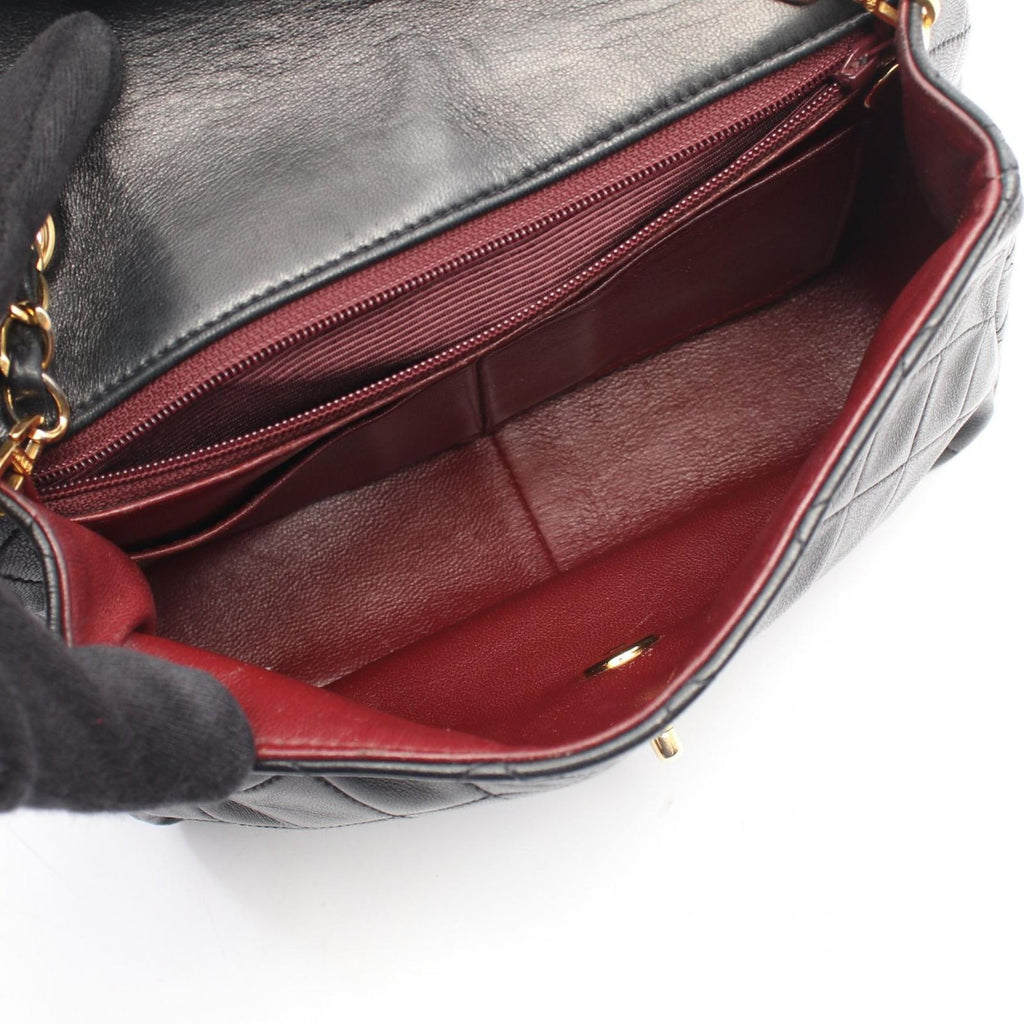 Chanel Shoulder Bag Mini Quilted 20 Black Lambskin Mini Chain — view 3