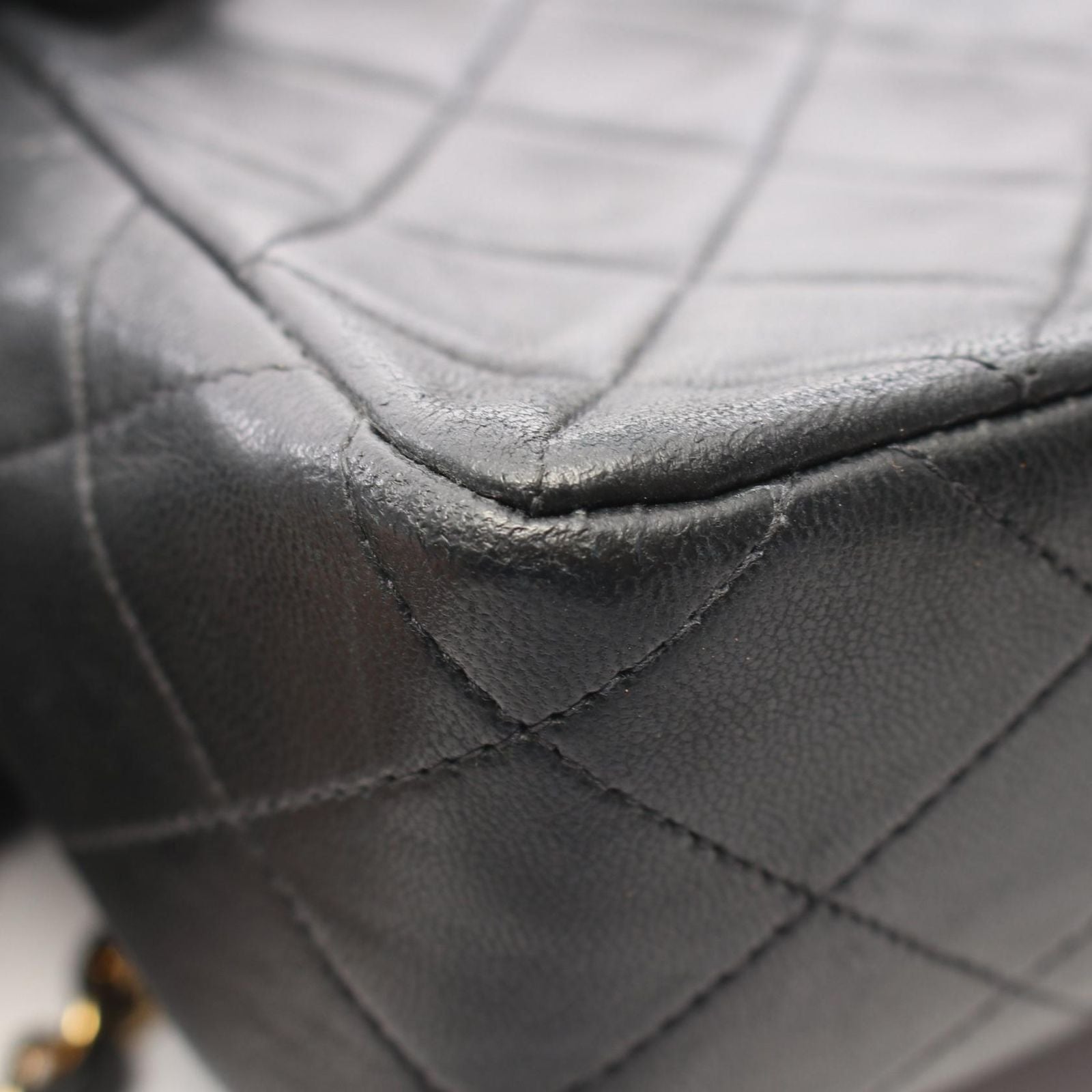 Chanel Shoulder Bag Mini Quilted 20 Black Lambskin Mini Chain — view 8