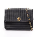 Chanel Shoulder Bag Mademoiselle Black Lambskin Chain