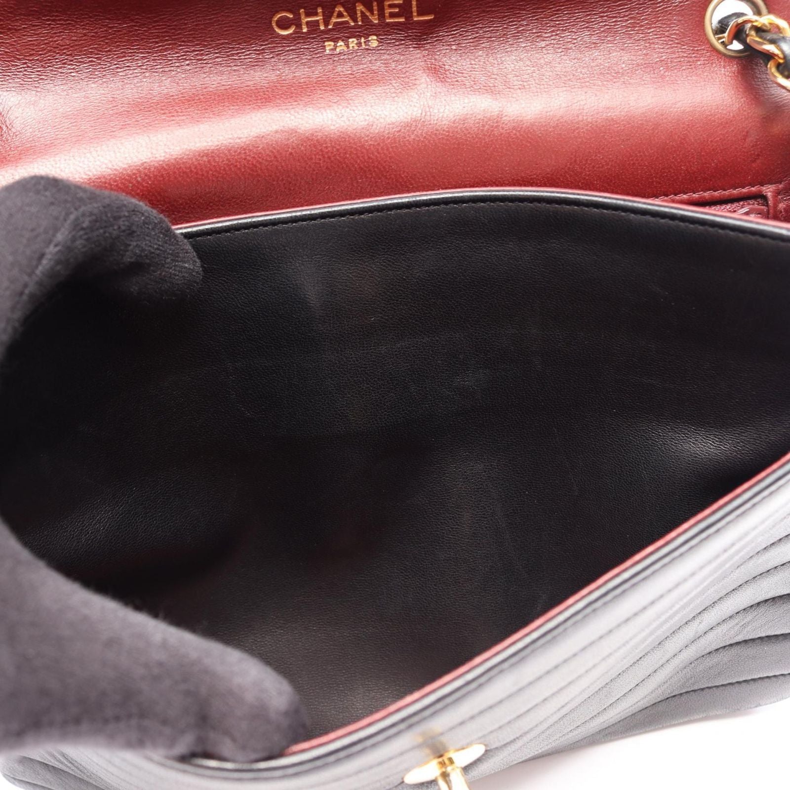 Chanel Shoulder Bag Mademoiselle Black Lambskin Chain — view 8