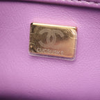 Chanel Shoulder Bag Quilted Small Flap Purple Lambskin Chain — view 5