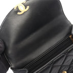 Chanel Shoulder Bag Quilted Black Lambskin Chain — view 6