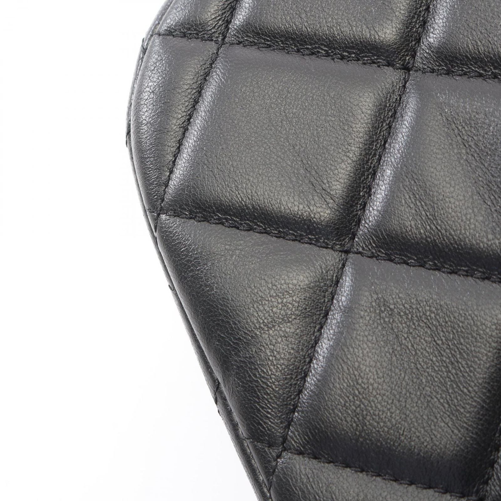 Chanel Shoulder Bag Quilted Black Lambskin Chain — view 8