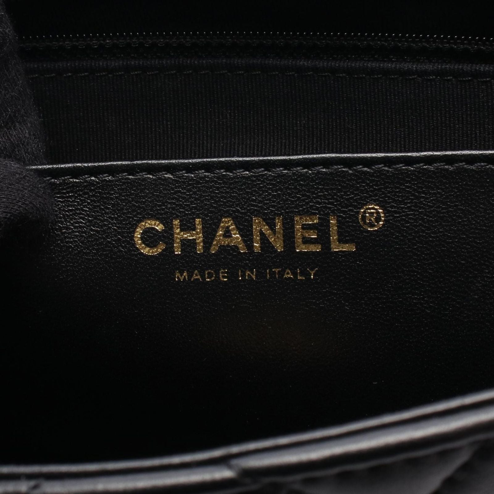 Chanel Shoulder Bag Quilted Black Lambskin Chain — view 4