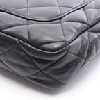 Chanel Shoulder Bag Quilted Black Lambskin Chain — view 8