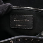 Dior Handbag Lady Dior 2-Way Black Khaki Leather Lady Dior Studs Tote — view 4