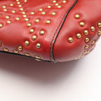 Dior Handbag Lady Dior 2-Way Red Leather Lady Dior Studs Tote — view 8
