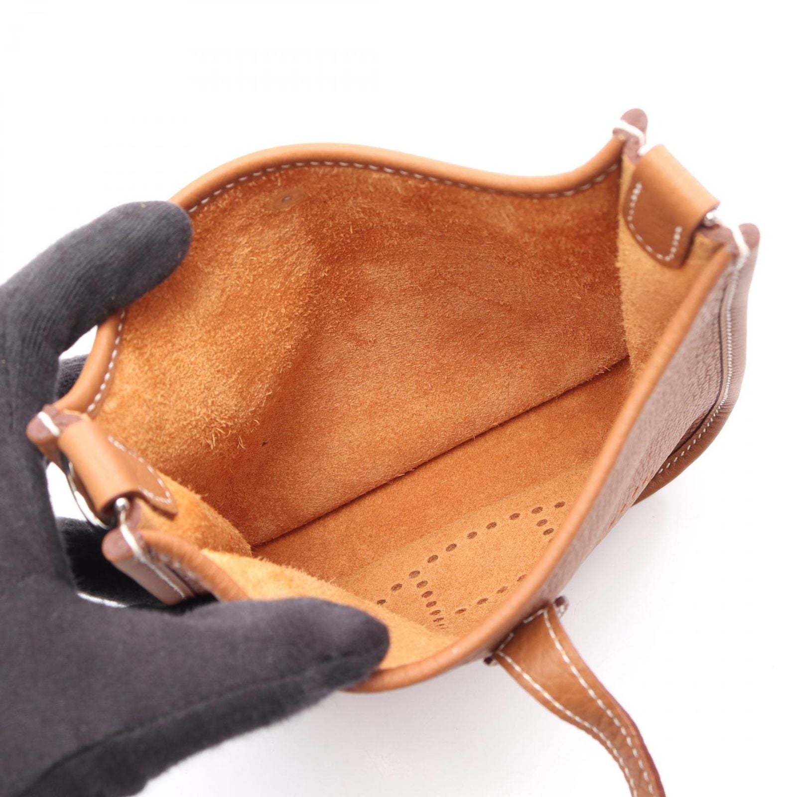 Hermes Shoulder Bag Evelynamazon TPM Gold Leather — view 3