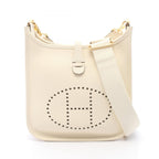 Hermes Shoulder Bag Evelyne 23 Cream Leather