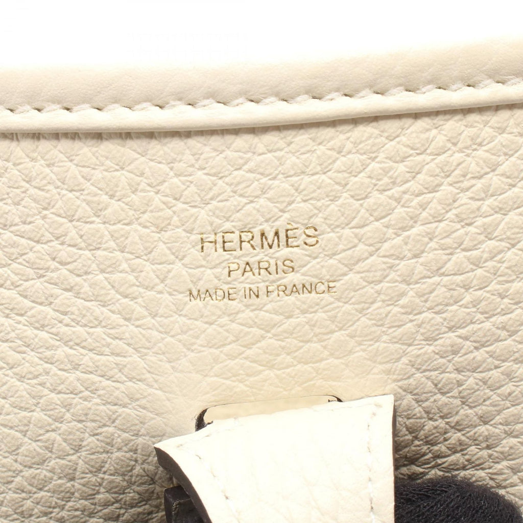 Hermes Shoulder Bag Evelyne 23 Cream Leather — view 4