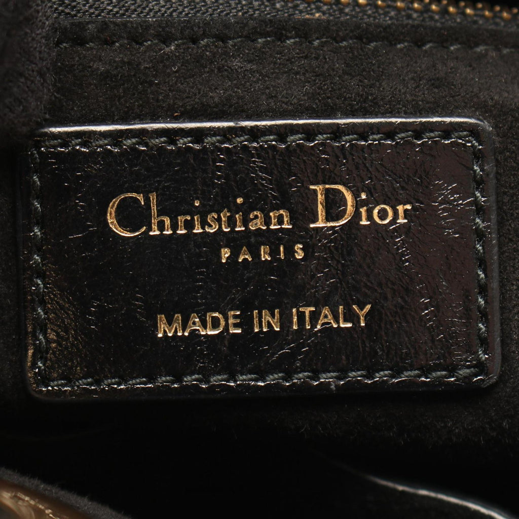 Dior Handbag Lady Dior Small Cannage 2-Way Black Leather Lady Dior Tote — view 4