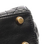 Dior Handbag Lady Dior Small Cannage 2-Way Black Leather Lady Dior Tote — view 8