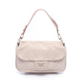 Chanel Shoulder Bag Ultra Stitch Bag Gray Leather