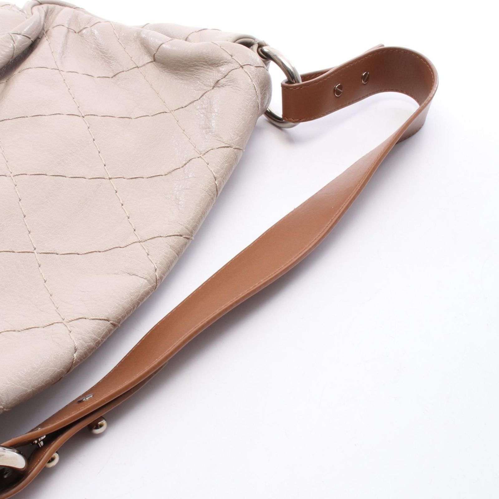Chanel Shoulder Bag Ultra Stitch Bag Gray Leather — view 7