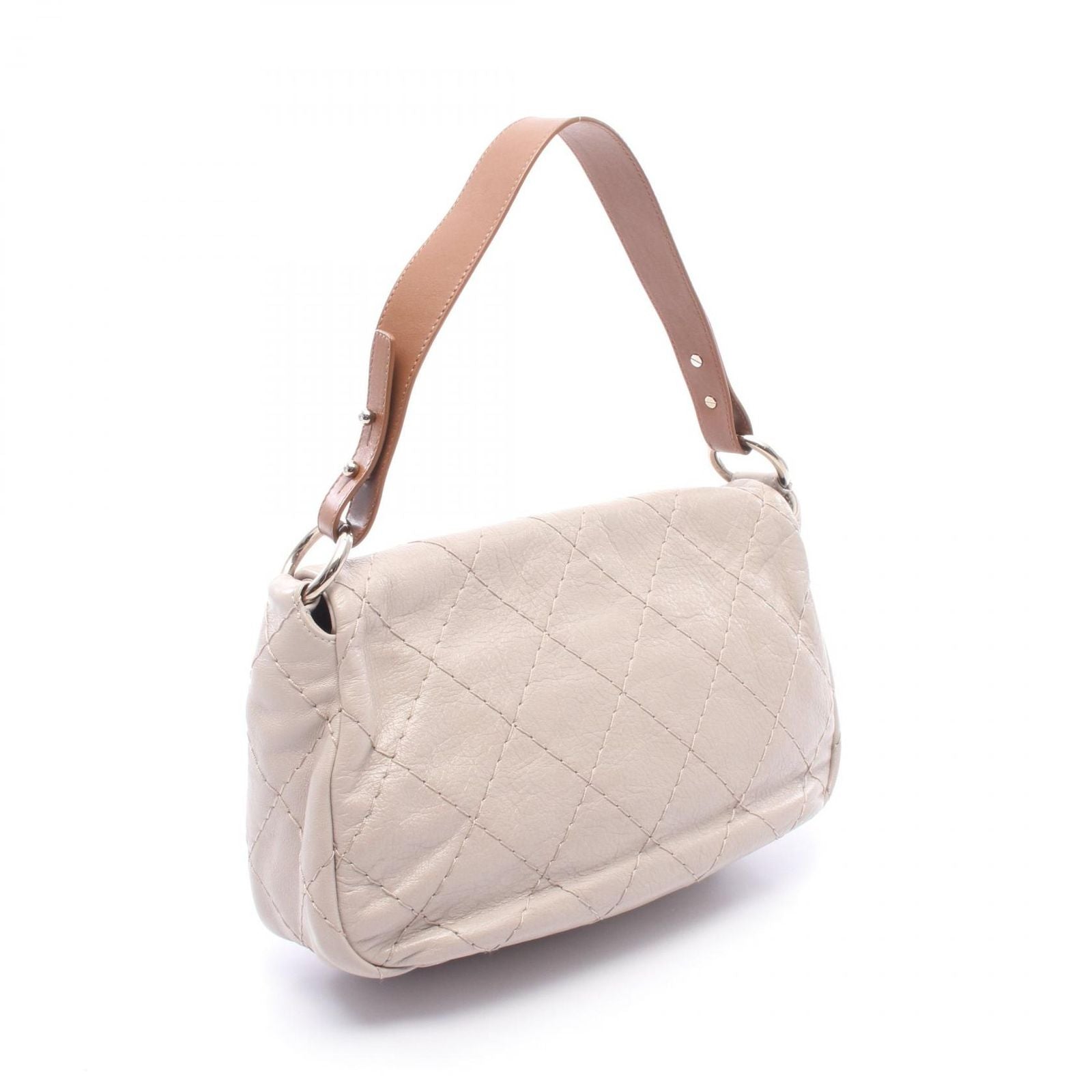 Chanel Shoulder Bag Ultra Stitch Bag Gray Leather — view 2