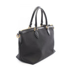 Prada Handbag Logo Jacquard 2-Way Black Canvas Leather — view 2