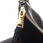 Prada Handbag Logo Jacquard 2-Way Black Canvas Leather — view 6