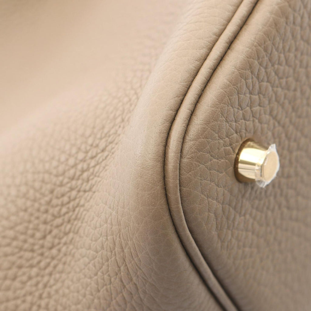 Hermes Handbag Picotin Lock MM Etoupe Leather — view 6
