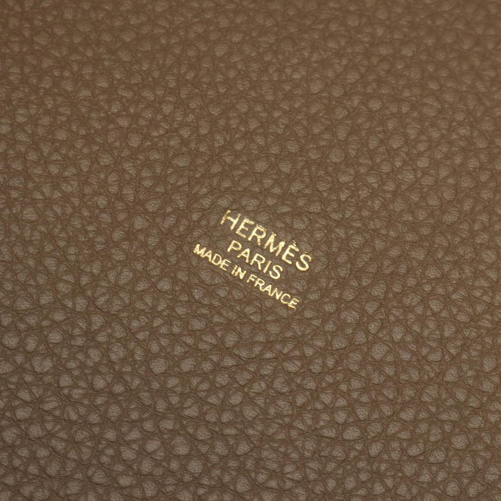 Hermes Handbag Picotin Lock MM Etoupe Leather — view 4
