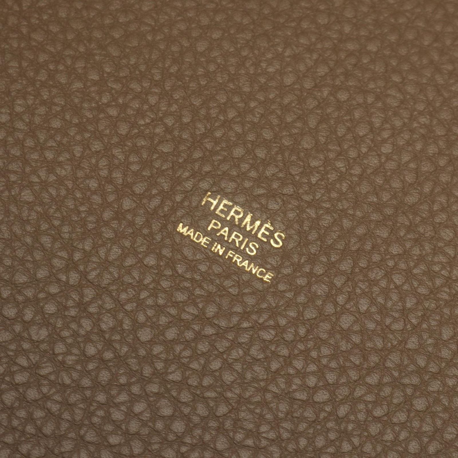 Hermes Handbag Picotin Lock MM Etoupe Leather — view 4