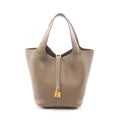 Hermes Handbag Picotin Lock MM Etoupe Leather