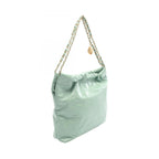 Chanel Shoulder Bag Quilted 22 Small Mint Green Lambskin 22 Chain — view 2