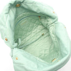 Chanel Shoulder Bag Quilted 22 Small Mint Green Lambskin 22 Chain — view 3