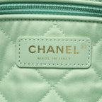 Chanel Shoulder Bag Quilted 22 Small Mint Green Lambskin 22 Chain — view 4