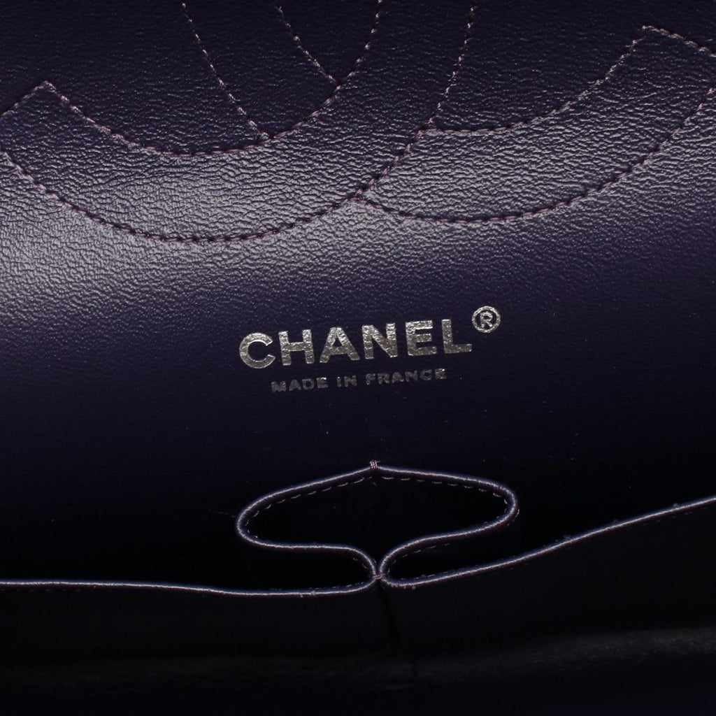 Chanel Shoulder Bag Deca Quilted 30 Classic Large Double Flap Purple Lambskin — view 4