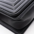 Chanel Shoulder Bag Boy Small Black Caviar Leather Chain — view 6