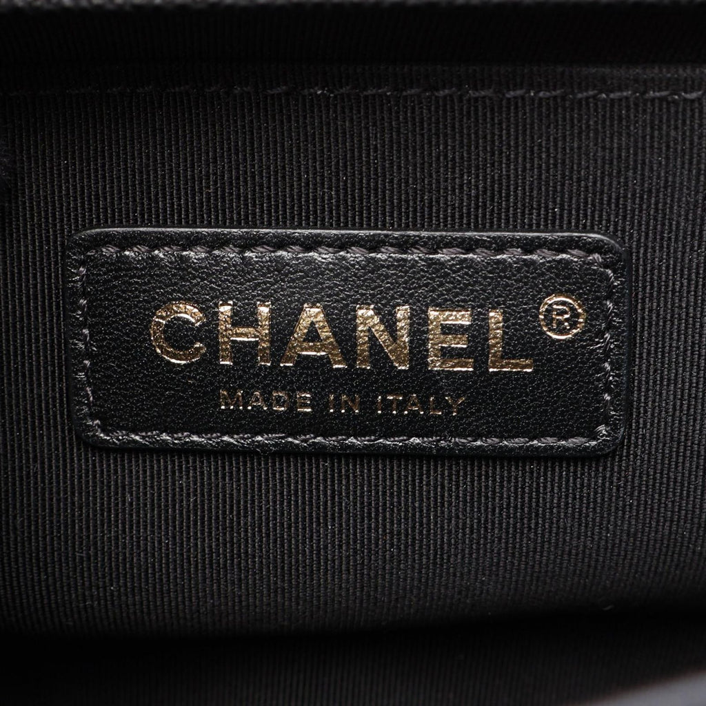 Chanel Shoulder Bag Boy Small Black Caviar Leather Chain — view 4