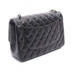 Chanel Shoulder Bag Deca Quilted 30 Classic Large Double Flap Black Lambskin — view 2