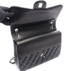 Chanel Shoulder Bag Deca Quilted 30 Classic Large Double Flap Black Lambskin — view 7