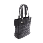 Chanel Tote Paris Biarritz PM Black Canvas Leather PM — view 2