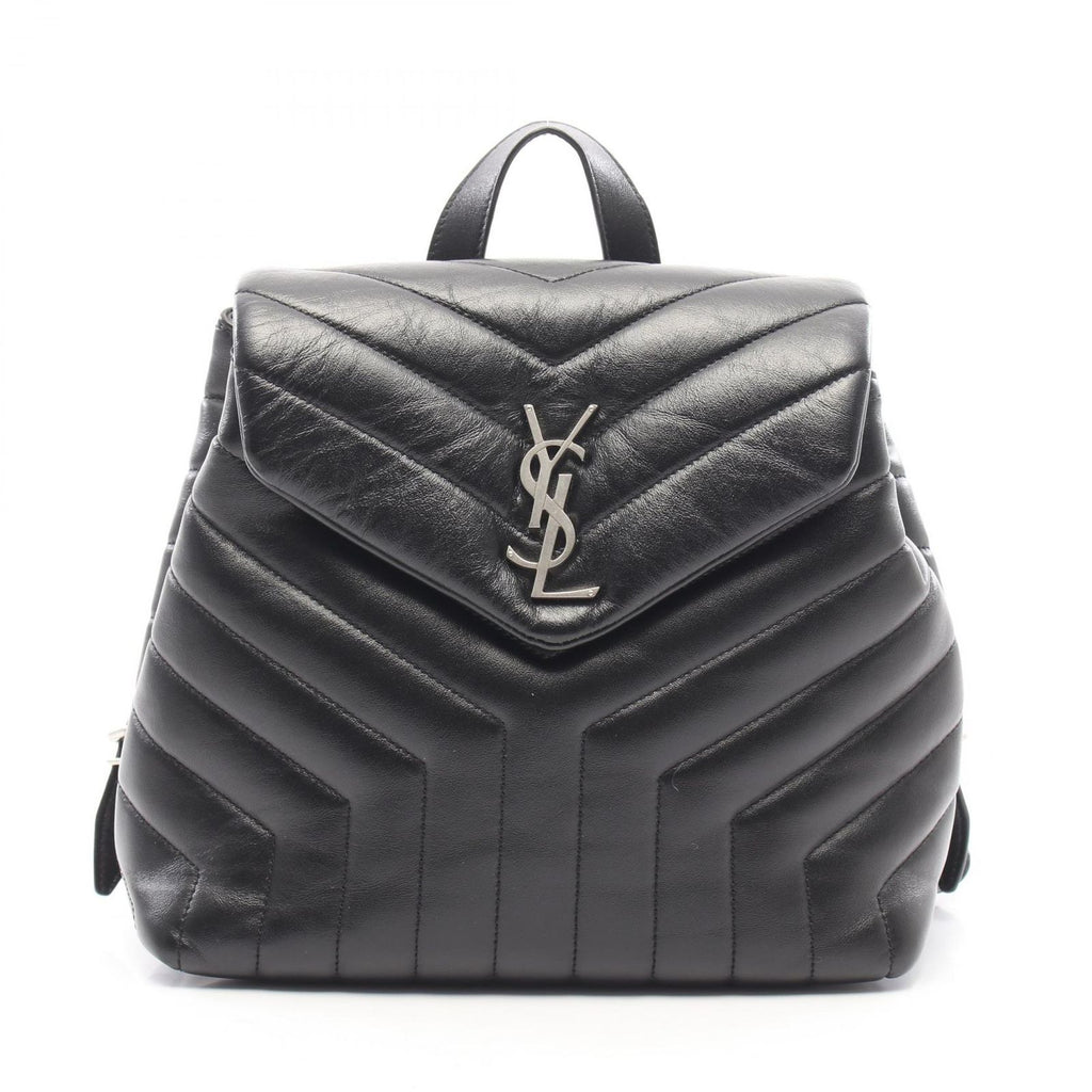 Saint Laurent Paris Backpack Loulou Black Leather Small