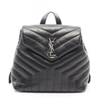 Saint Laurent Paris Backpack Loulou Black Leather Small
