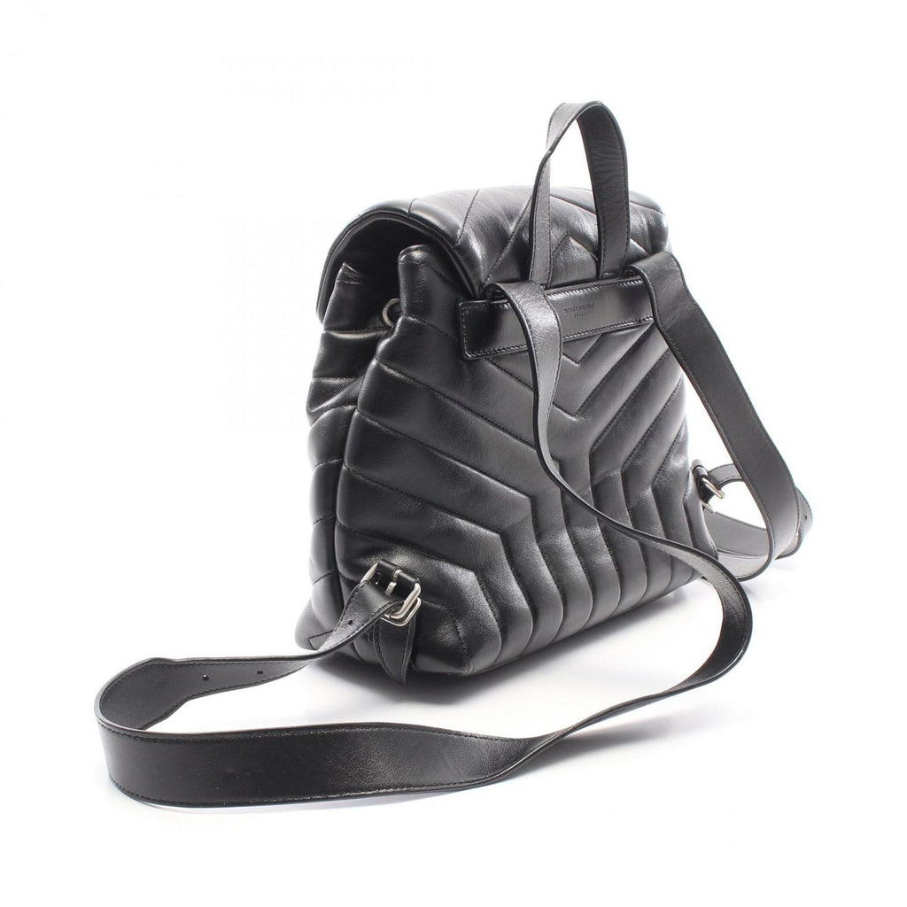 Saint Laurent Paris Backpack Loulou Black Leather Small — view 2