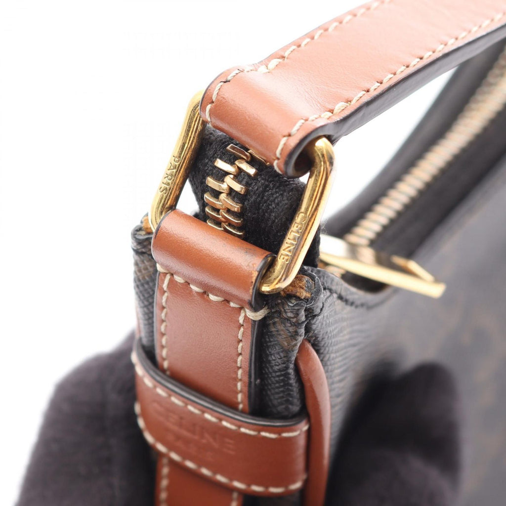 Celine Handbag Ava Mini Ava Triomphe Black Brown Canvas Leather — view 8