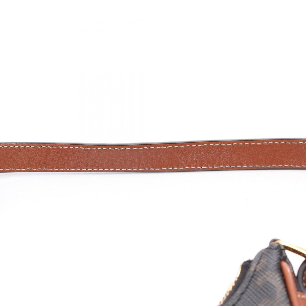 Celine Handbag Ava Mini Ava Triomphe Black Brown Canvas Leather — view 9