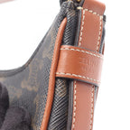 Celine Handbag Ava Mini Ava Triomphe Black Brown Canvas Leather — view 7