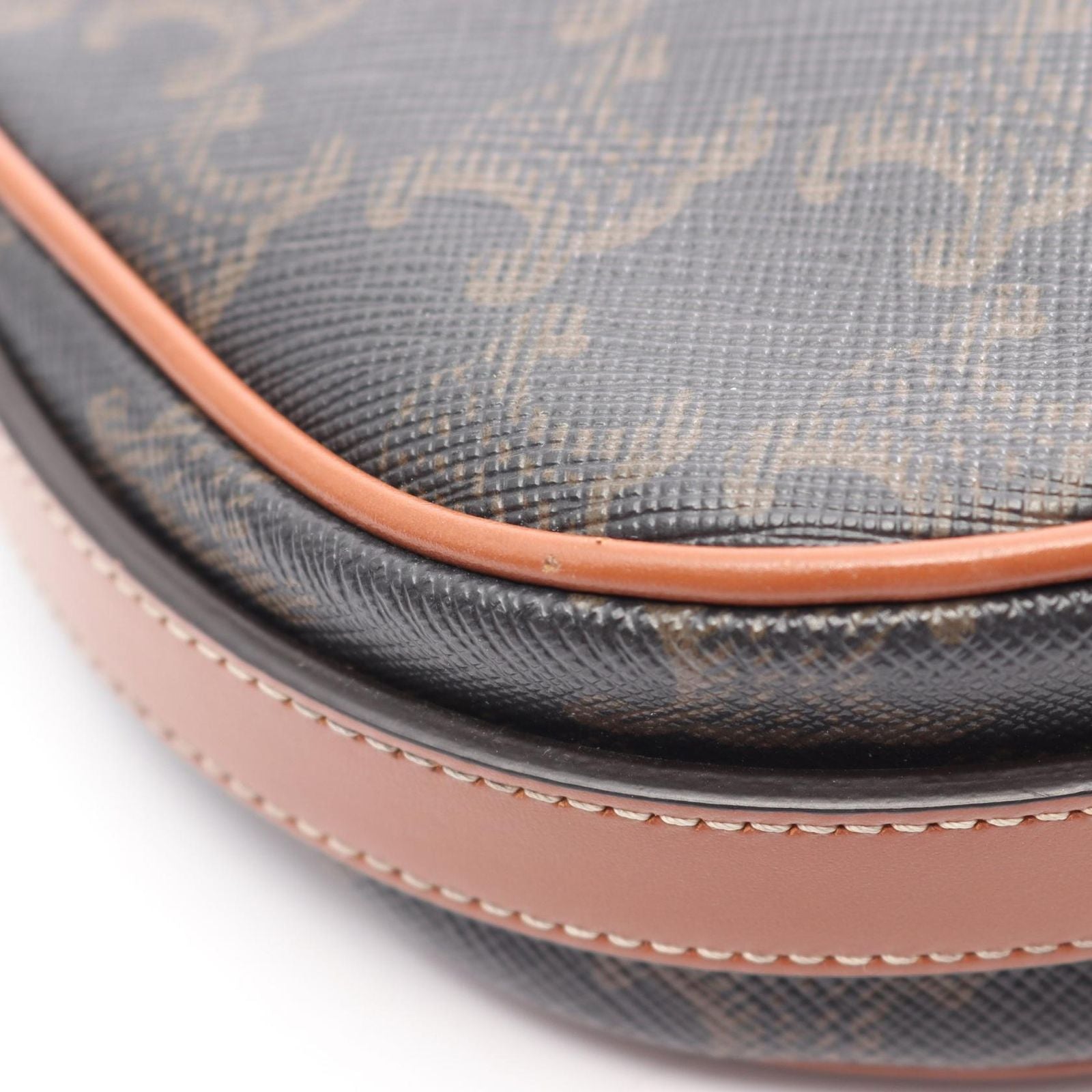 Celine Handbag Ava Mini Ava Triomphe Black Brown Canvas Leather — view 5