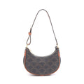 Celine Handbag Ava Mini Ava Triomphe Black Brown Canvas Leather