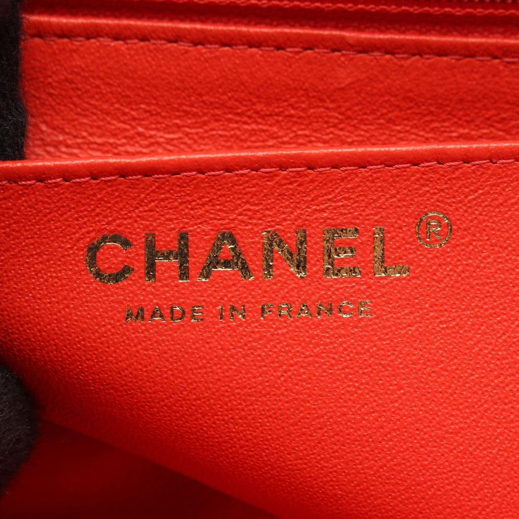 Chanel Shoulder Bag Mini Quilted 20 Red Lambskin Chain — view 4